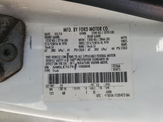 NM0LE7E79E1156808 - 2014 FORD TRANSIT CO XL BLUE photo 13