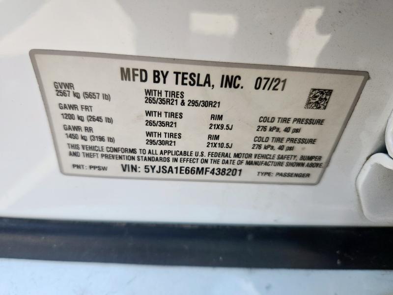 5YJSA1E66MF438201 - 2021 TESLA MODEL S PINK photo 13