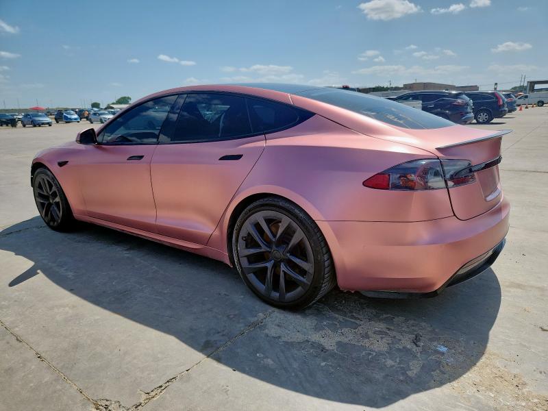 5YJSA1E66MF438201 - 2021 TESLA MODEL S PINK photo 2