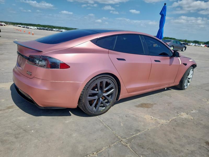 5YJSA1E66MF438201 - 2021 TESLA MODEL S PINK photo 3