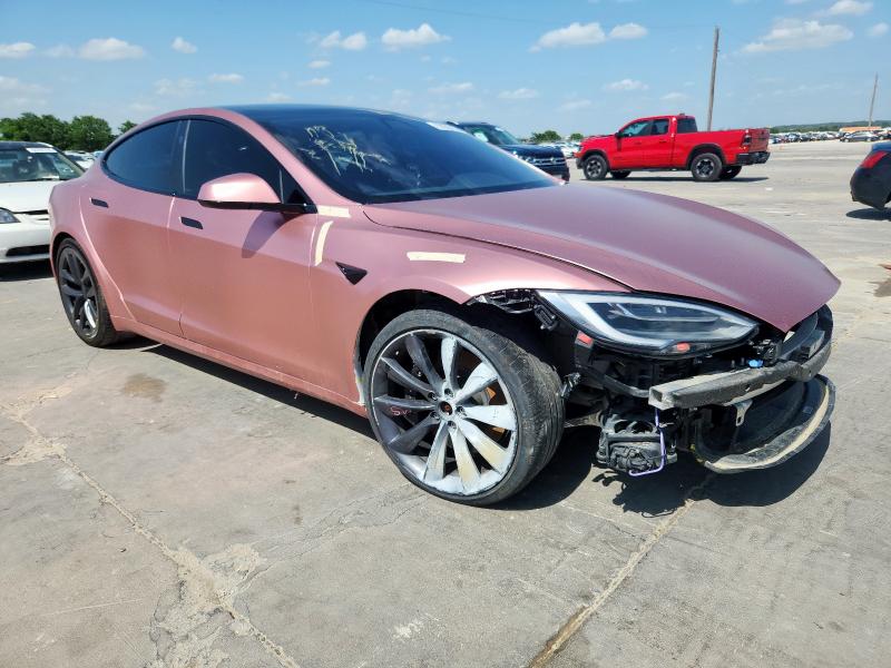 5YJSA1E66MF438201 - 2021 TESLA MODEL S PINK photo 4