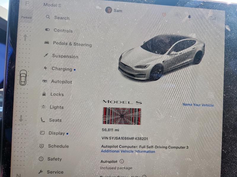 5YJSA1E66MF438201 - 2021 TESLA MODEL S PINK photo 9