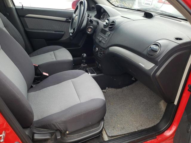 KL1TD66E69B389047 - 2009 CHEVROLET AVEO LS Qırmızı foto 5