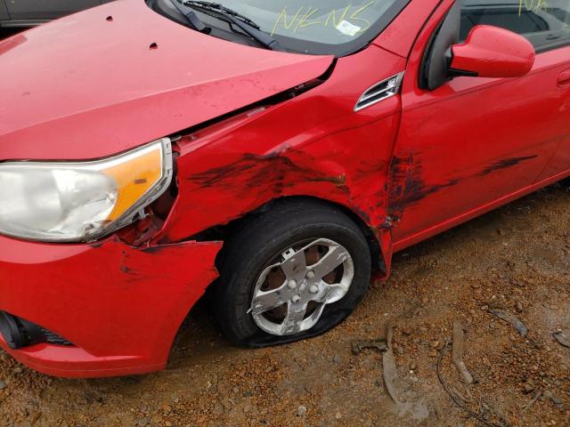 KL1TD66E69B389047 - 2009 CHEVROLET AVEO LS Qırmızı foto 9