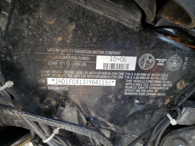 1HD1FC4137Y641192 - 2007 HARLEY-DAVIDSON FLHTCUI 蓝色 照片 10