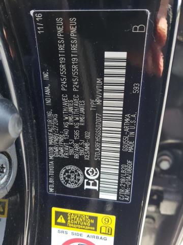 5TDJKRFH5GS507077 - 2016 TOYOTA HIGHLANDER XLE BLACK photo 14