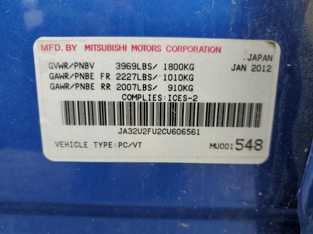 JA32U2FU2CU606561 - 2012 MITSUBISHI LANCER ES/ES SPORT BLUE photo 13