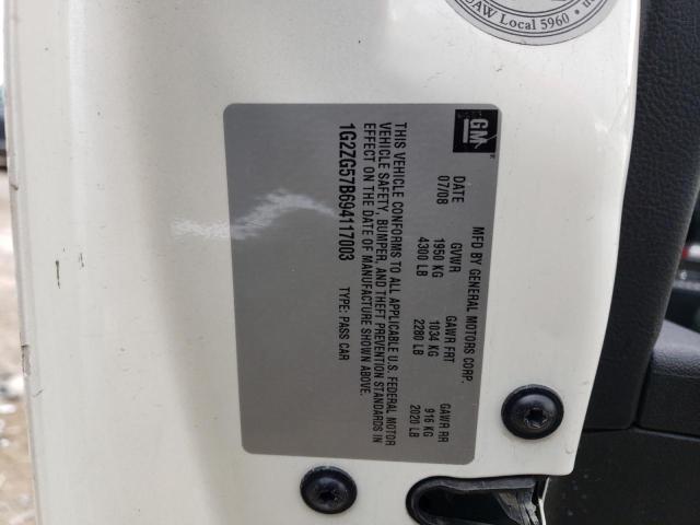 1G2ZG57B694117003 - 2009 PONTIAC G6 WHITE photo 12