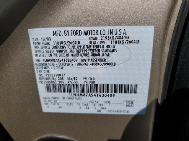 1LNHM87A54Y630409 - 2004 LINCOLN LS 棕色 照片 12
