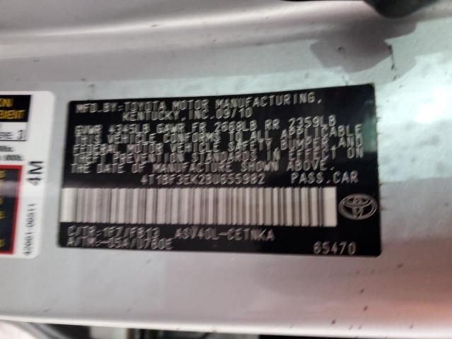 4T1BF3EK2BU655982 - 2011 TOYOTA CAMRY BASE SILVER photo 12