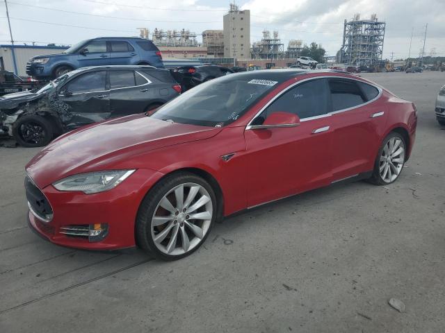 5YJSA1AG7DFP12228 - 2013 TESLA MODEL S RED photo 1