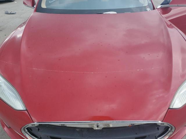 5YJSA1AG7DFP12228 - 2013 TESLA MODEL S RED photo 11
