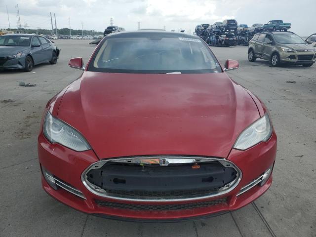 5YJSA1AG7DFP12228 - 2013 TESLA MODEL S RED photo 5
