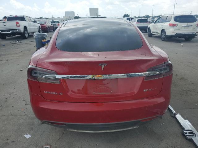 5YJSA1AG7DFP12228 - 2013 TESLA MODEL S RED photo 6