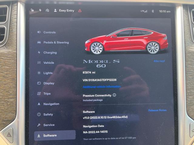 5YJSA1AG7DFP12228 - 2013 TESLA MODEL S RED photo 9