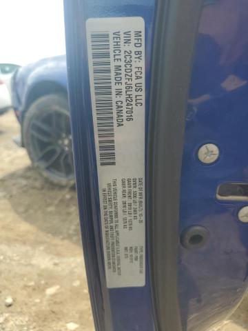 2C3CDZFJ6LH247016 - 2020 DODGE CHALLENGER R/T SCAT PACK BLUE photo 12