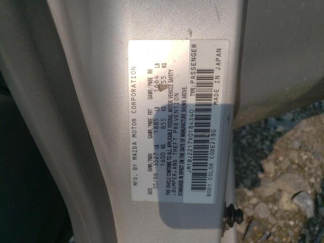 JM1BJ2217X0184340 - 1999 MAZDA PROTEGE ES SILVER photo 12