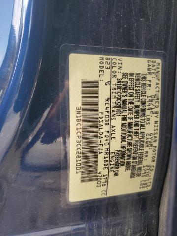 3N1BC1CP3CK281001 - 2012 NISSAN VERSA S BLUE photo 13