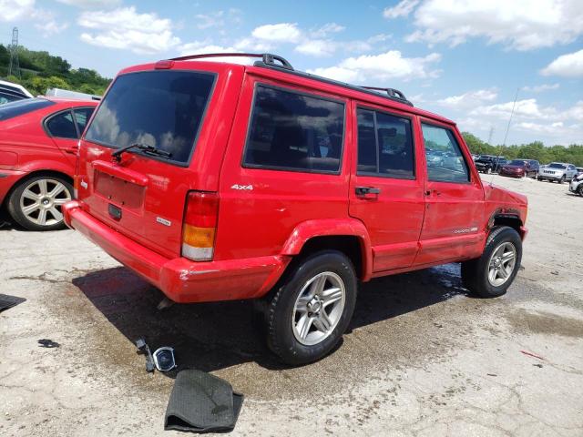 1J4FF58SXYL199817 - 2000 JEEP CHEROKEE CLASSIC RED photo 3