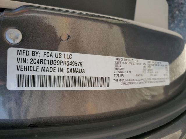 2C4RC1BG9PR549579 - 2023 CHRYSLER PACIFICA TOURING L GRAY photo 14