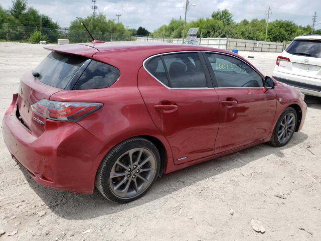 JTHKD5BH3D2161626 - 2013 LEXUS CT 200 RED photo 3