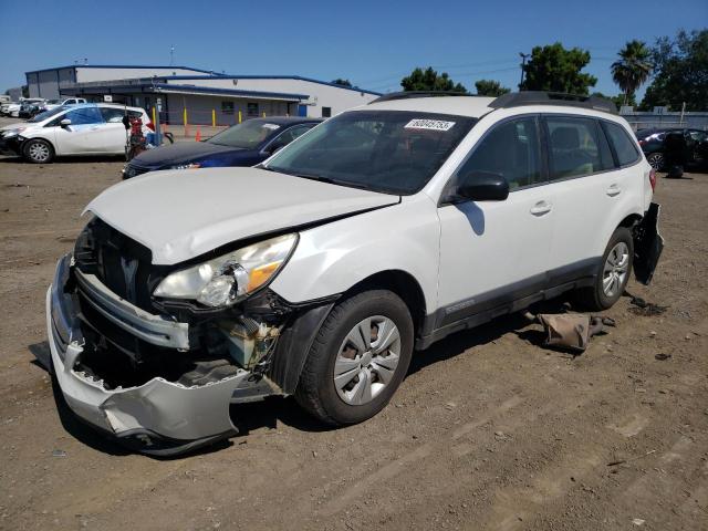 4S4BRBAC1B3441202 - 2011 SUBARU OUTBACK 2.5I WHITE photo 1