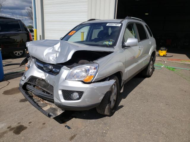 KNDJE723597636939 - 2009 KIA SPORTAGE LX SILVER photo 2