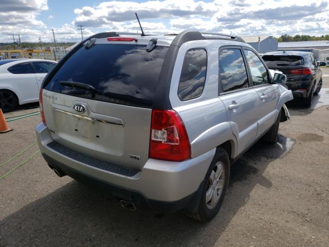 KNDJE723597636939 - 2009 KIA SPORTAGE LX SILVER photo 4