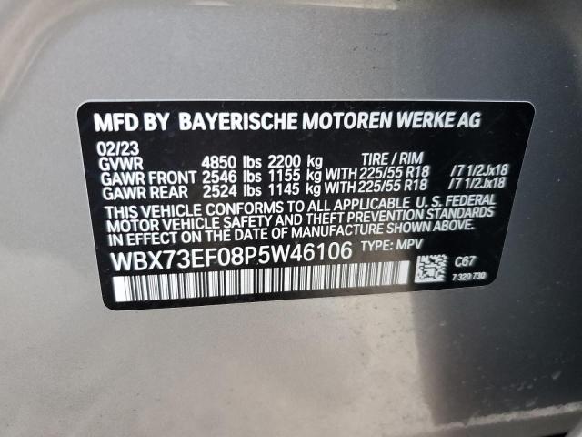 WBX73EF08P5W46106 - 2023 BMW X1 XDRIVE28I SILVER photo 12