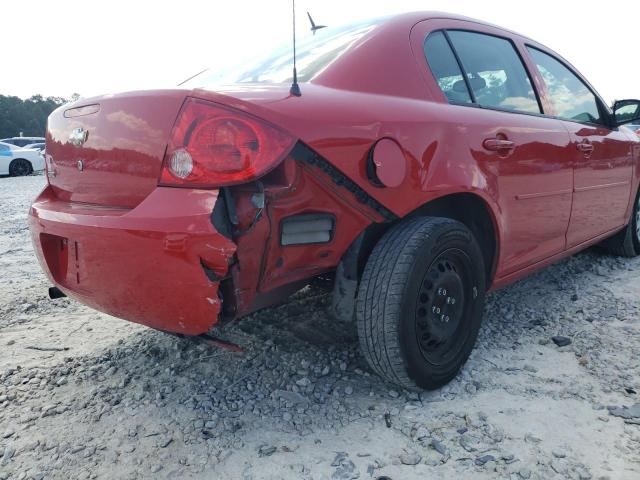 1G1AB5F54A7115006 - 2010 CHEVROLET COBALT LS RED photo 9