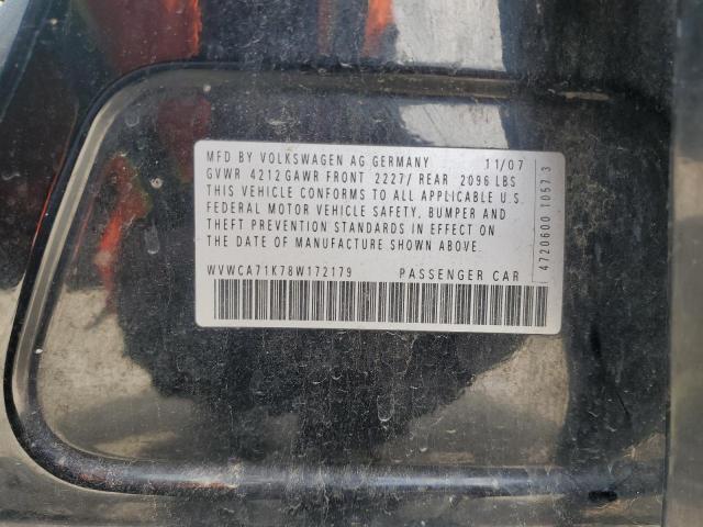 WVWCA71K78W172179 - 2008 VOLKSWAGEN RABBIT Schwarz Foto 13