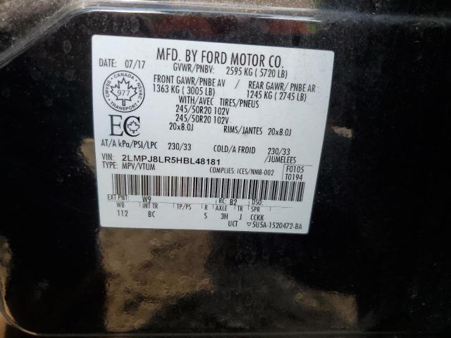 2LMPJ8LR5HBL48181 - 2017 LINCOLN MKX RESERVE Siyah fotoğraf 13