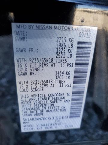 5N1AR2MN7EC633169 - 2014 NISSAN PATHFINDER S Siyah fotoğraf 13