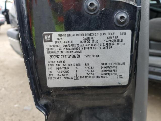 3GCEC14X07G169709 - 2007 CHEVROLET SILVERADO C1500 CLASSIC BLACK photo 12