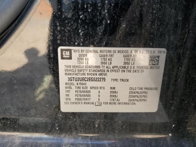 3GTU2UEC2EG522279 - 2014 GMC SIERRA K1500 SLE BLACK photo 12