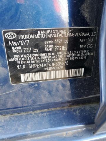 5NPE24AF4JH605878 - 2018 HYUNDAI SONATA SE 蓝色 照片 12