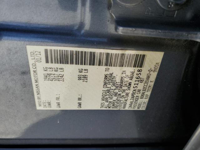 1N4AL2AP0CN511658 - 2012 NISSAN ALTIMA BASE Mavi foto 13