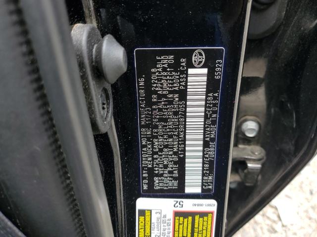 4T1G11AK9RU877055 - 2024 TOYOTA CAMRY SE NIGHT SHADE BLACK photo 12