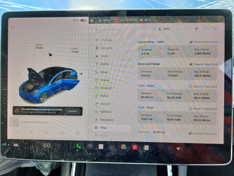 5YJ3E1EA2KF435502 - 2019 TESLA MODEL 3 Mavi foto 9