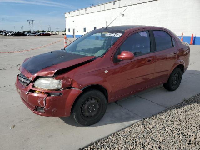 KL1TD52685B331766 - 2005 CHEVROLET AVEO BASE BURGUNDY photo 1