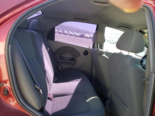 KL1TD52685B331766 - 2005 CHEVROLET AVEO BASE BURGUNDY photo 10