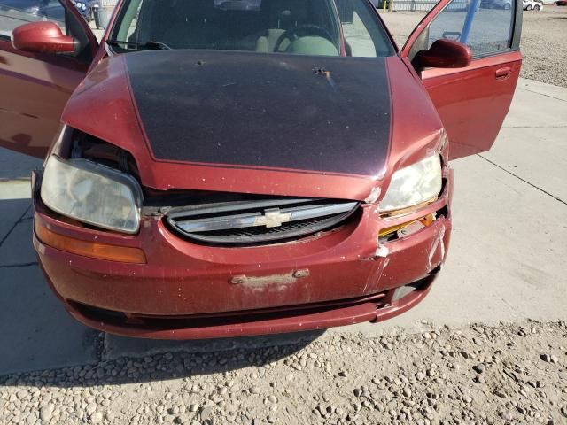 KL1TD52685B331766 - 2005 CHEVROLET AVEO BASE BURGUNDY photo 11