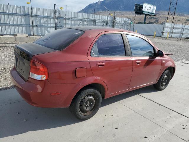 KL1TD52685B331766 - 2005 CHEVROLET AVEO BASE BURGUNDY photo 3