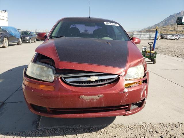 KL1TD52685B331766 - 2005 CHEVROLET AVEO BASE BURGUNDY photo 5
