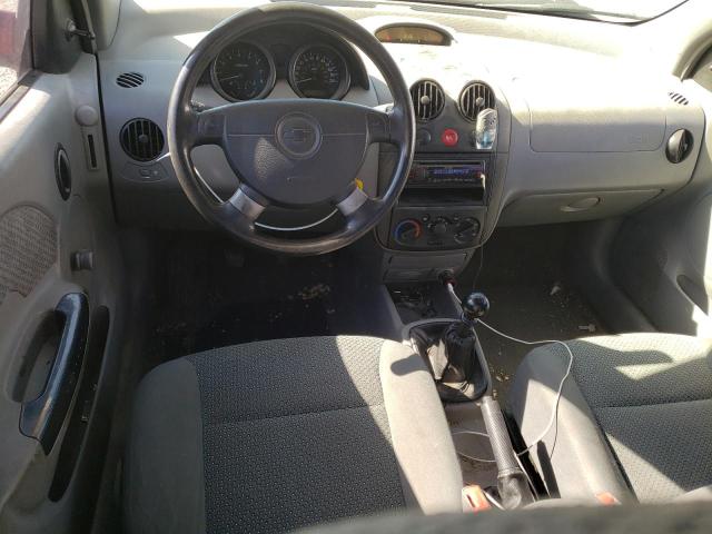 KL1TD52685B331766 - 2005 CHEVROLET AVEO BASE BURGUNDY photo 8