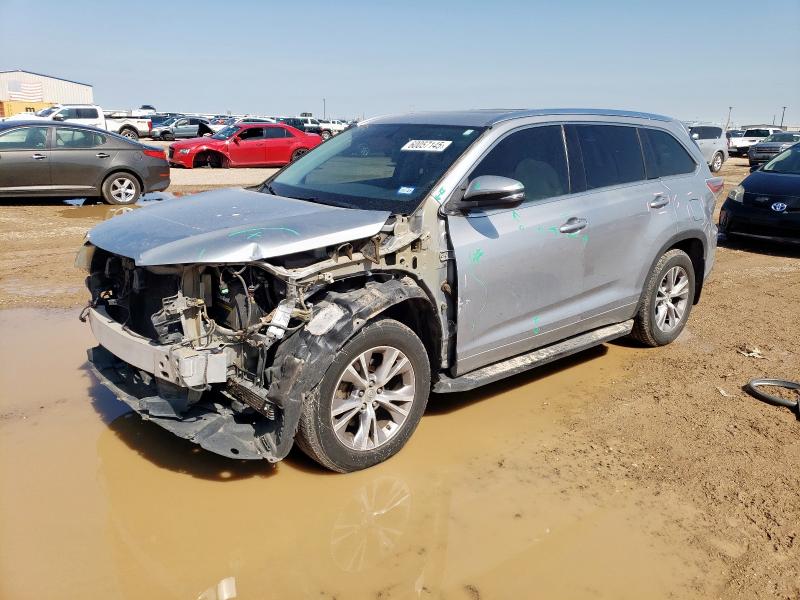 5TDKKRFH8FS050591 - 2015 TOYOTA HIGHLANDER XLE GRAY photo 1