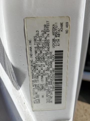 5TBRT34132S291802 - 2002 TOYOTA TUNDRA ACCESS CAB Սպիտակ լուսանկար 12