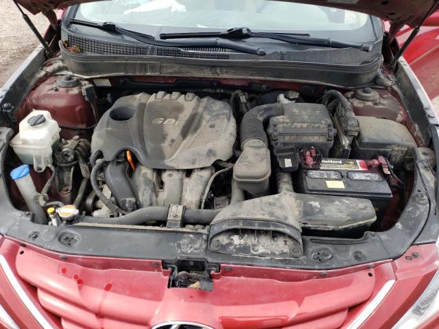 5NPEB4AC2DH535971 - 2013 HYUNDAI SONATA GLS RED photo 11