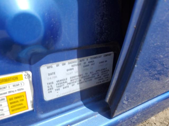 KL1TD66658B256853 - 2008 CHEVROLET AVEO BASE Mavi foto 13