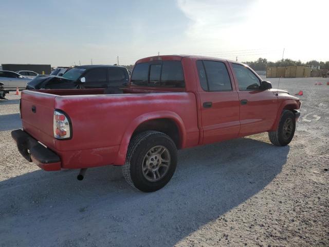 1D7HL38K54S737129 - 2004 DODGE DAKOTA QUAD SPORT RED photo 3